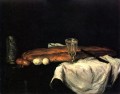 パンと卵のある静物画 ポール・セザンヌ